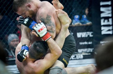 Kiev, Ukrayna - 02 Mart 2019: Mikhail Odintsov mma savaşçıları f