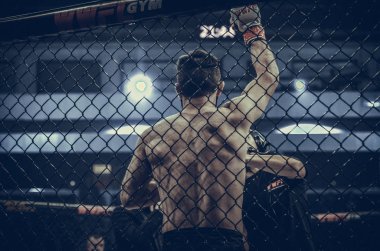 Kiev, Ukrayna - 02 Mart 2019: Mikhail Odintsov mma savaşçıları tr