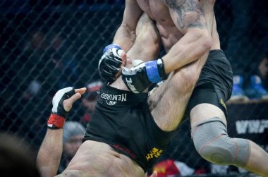 Kiev, Ukrayna - 02 Mart 2019: Mikhail Odintsov mma savaşçıları f