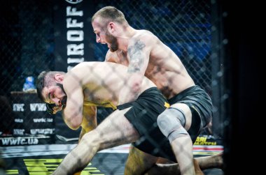 Kiev, Ukrayna - 02 Mart 2019: Mikhail Odintsov mma savaşçıları f