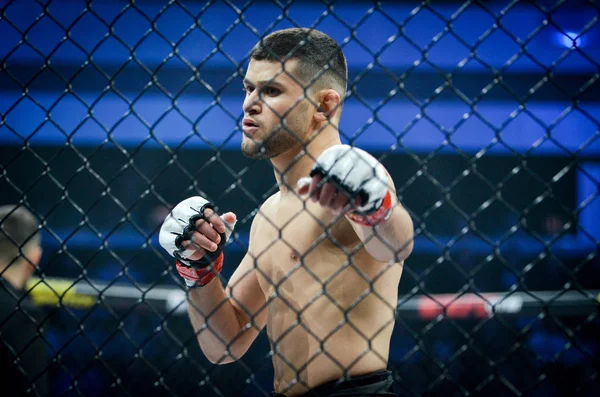 Kiev, Ukrayna - 02 Mart 2019: Grozdev Nikolay mma savaşçıları üzerinde 