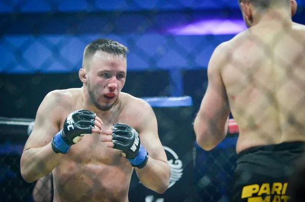 Kiev, Ukrayna - 02 Mart 2019: Lazarevich Eduard mma savaşçıları 