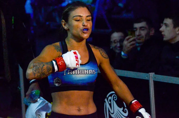 Kiev, Ukrayna - 02 Mart 2019: Edna Oliveira mma kız savaşçılar 