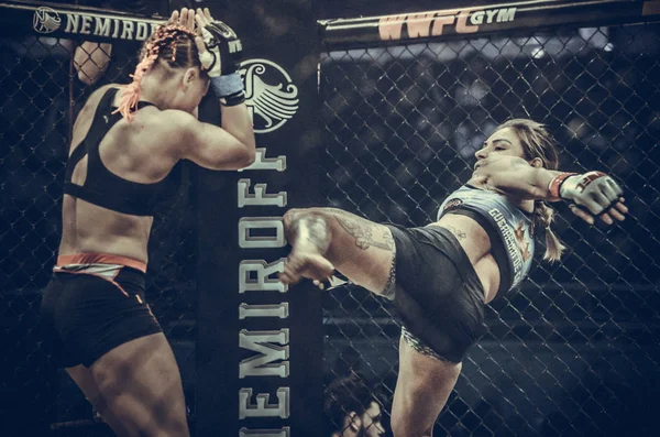 Kiev, Ukrayna - 02 Mart 2019: Svetlana Gotsyk mma kız fighte