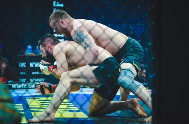 Kiev, Ukrayna - 02 Mart 2019: Mikhail Odintsov mma savaşçıları f
