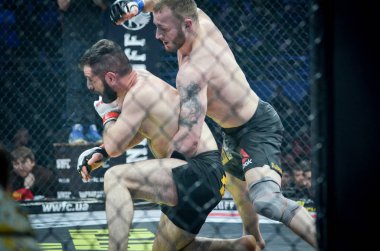 Kiev, Ukrayna - 02 Mart 2019: Mikhail Odintsov mma savaşçıları f