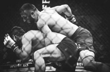 Kiev, Ukrayna - 02 Mart 2019: Mikhail Odintsov mma savaşçıları f