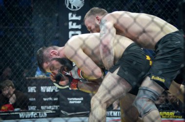 Kiev, Ukrayna - 02 Mart 2019: Mikhail Odintsov mma savaşçıları f