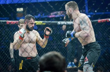 Kiev, Ukrayna - 02 Mart 2019: Mikhail Odintsov mma savaşçıları f