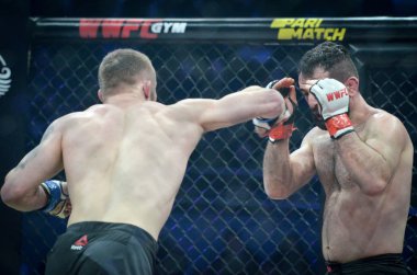 Kiev, Ukrayna - 02 Mart 2019: Mikhail Odintsov mma savaşçıları f