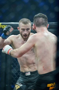 Kiev, Ukrayna - 02 Mart 2019: Mikhail Odintsov mma savaşçıları f