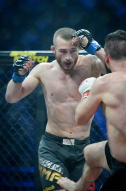Kiev, Ukrayna - 02 Mart 2019: Mikhail Odintsov mma savaşçıları f