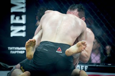 Kiev, Ukrayna - 02 Mart 2019: Mikhail Odintsov mma savaşçıları f
