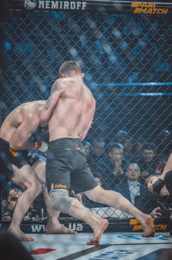 Kiev, Ukrayna - 02 Mart 2019: Mikhail Odintsov mma savaşçıları f