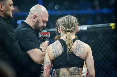 Kiev, Ukrayna - 02 Mart 2019: Sormova Magdaalena mma kız incir