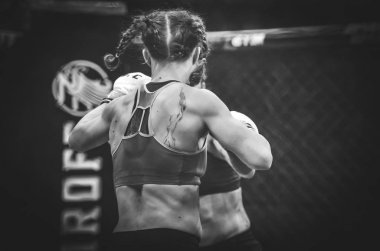 Kiev, Ukrayna - 02 Mart 2019: Sormova Magdaalena mma kız incir