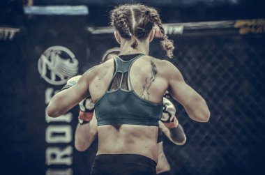 Kiev, Ukrayna - 02 Mart 2019: Sormova Magdaalena mma kız incir
