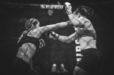 Kiev, Ukrayna - 02 Mart 2019: Sormova Magdaalena mma kız incir