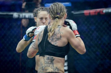 Kiev, Ukrayna - 02 Mart 2019: Sormova Magdaalena mma kız incir