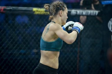 Kiev, Ukrayna - 02 Mart 2019: Sormova Magdaalena mma kız incir