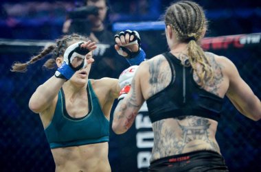 Kiev, Ukrayna - 02 Mart 2019: Sormova Magdaalena mma kız incir