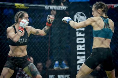 Kiev, Ukrayna - 02 Mart 2019: Sormova Magdaalena mma kız incir