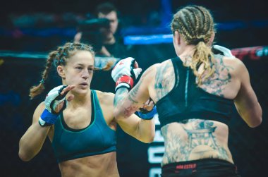 Kiev, Ukrayna - 02 Mart 2019: Sormova Magdaalena mma kız incir