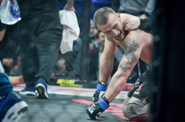 Kijev, Ukrajna-március 02, 2019: Mihail Odintsov MMA harcosok w — Stock Fotó