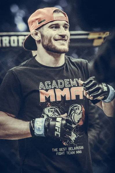 Kiev, Ucrânia - 02 de março de 2019: Mikhail Odintsov mma fighters w — Fotografia de Stock