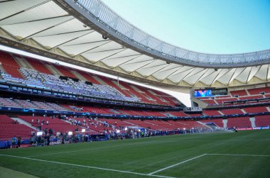 Madrid, İspanya - 01 Mayıs 2019: Wanda Metropoli'nin genel görünümü