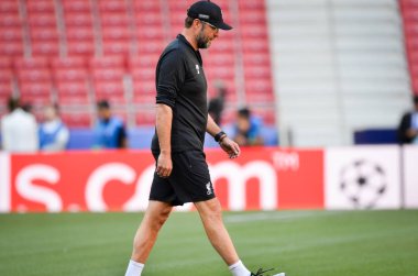 Madrid, İspanya - 01 Mayıs 2019: Jurgen Klopp Uefa Champi sırasında