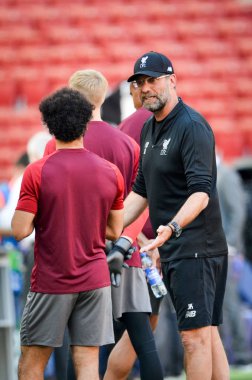 Madrid, İspanya - 01 Mayıs 2019: Jurgen Klopp Uefa Champi sırasında