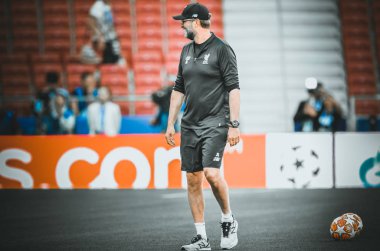 Madrid, İspanya - 01 Mayıs 2019: Jurgen Klopp Uefa Champi sırasında