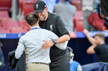 Madrid, İspanya - 01 Mayıs 2019: Jurgen Klopp Uefa Champi sırasında