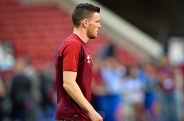 Madrid, İspanya - 01 Mayıs 2019: Liverpool'dan Andrew Robertson