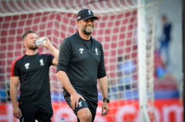 Madrid, İspanya - 01 Mayıs 2019: Jurgen Klopp Uefa Champi sırasında