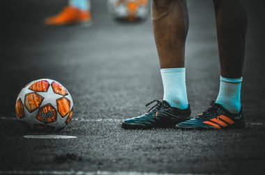 Madrid, İspanya - 01 Mayıs 2019: Liverpo'nun antrenman oyuncuları