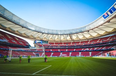 Madrid, İspanya - 01 Mayıs 2019: Wanda Metropoli'nin genel görünümü