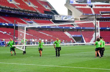 Madrid, İspanya - 01 Mayıs 2019: Wanda Metropoli'nin genel görünümü