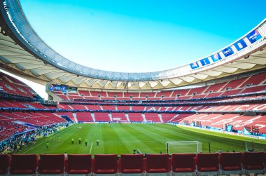Madrid, İspanya - 01 Mayıs 2019: Wanda Metropoli'nin genel görünümü