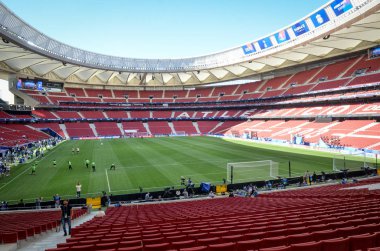 Madrid, İspanya - 01 Mayıs 2019: Wanda Metropoli'nin genel görünümü