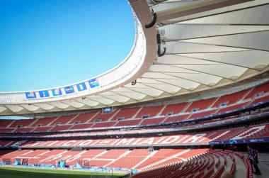 Madrid, İspanya - 01 Mayıs 2019: Wanda Metropoli'nin genel görünümü