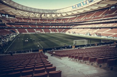 Madrid, İspanya - 01 Mayıs 2019: Wanda Metropoli'nin genel görünümü