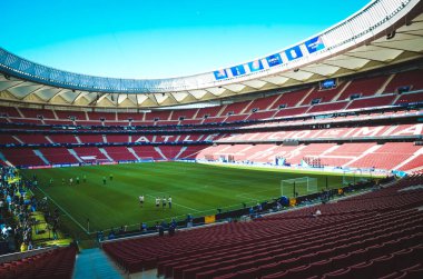 Madrid, İspanya - 01 Mayıs 2019: Wanda Metropoli'nin genel görünümü