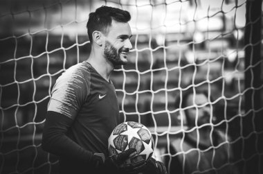 Madrid, İspanya - 01 Mayıs 2019: Tottenham Hotspur'dan Hugo Lloris