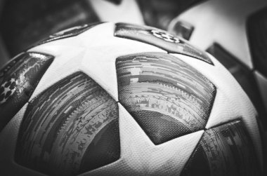 Madrid, İspanya - 01 Mayıs 2019: Şampiyonlar Ligi resmi topu 