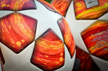 Madrid, İspanya - 01 Mayıs 2019: Şampiyonlar Ligi resmi topu 