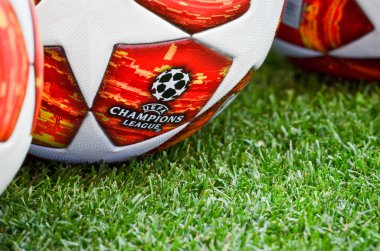 Madrid, İspanya - 01 Mayıs 2019: Şampiyonlar Ligi resmi topu 