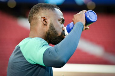 Madrid, İspanya - 01 Mayıs 2019: Tottenh'in antrenman oyuncuları