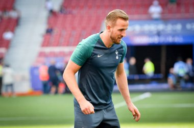 Madrid, İspanya - 01 Mayıs 2019: Tottenham Hot oyuncuları Harry Kane